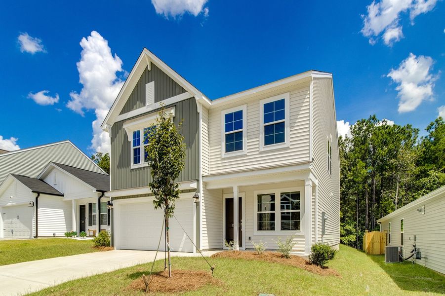 Front exterior of a new home in Killians Crossing, Blythewood, SC, highlighting curb appeal (Image 20).