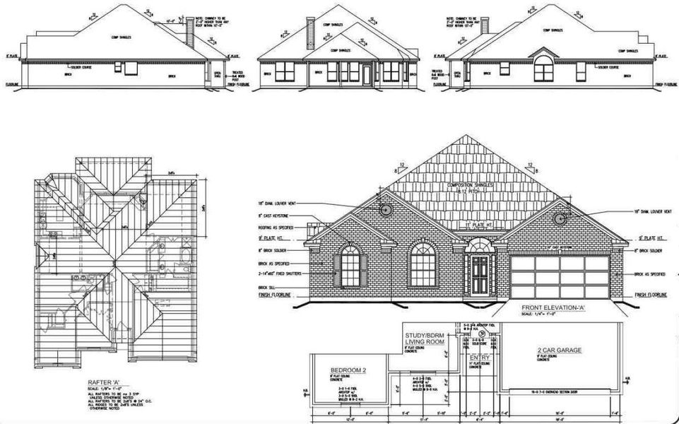 Exterior rendering of this home design in , Huntsville, TX (Image 4).