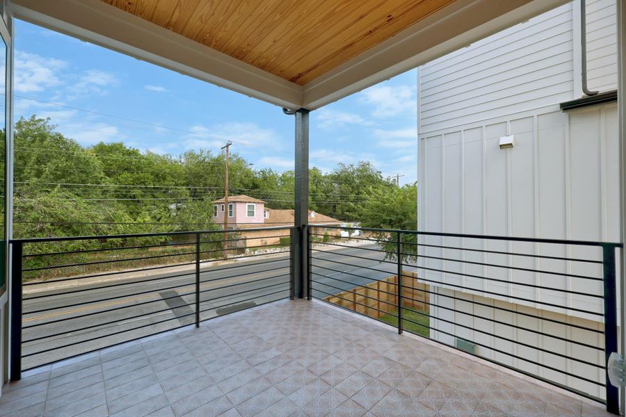 Exterior details and patio area of a home in , Austin (Image 2). Exterior details and patio area of a home in , Austin (Image 2).