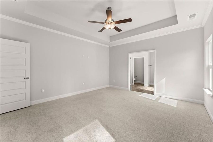 Representative unfurnished interior of a home built from the 2620 by Adams Homes in Williams Ridge, Bailey (Image 29). Representative unfurnished interior of a home built from the 2620 by Adams Homes in Williams Ridge, Bailey (Image 29).
