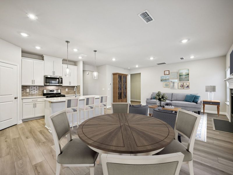Furnished interior view inside a new home in Parkside at Grayson, Grayson (Image 4).