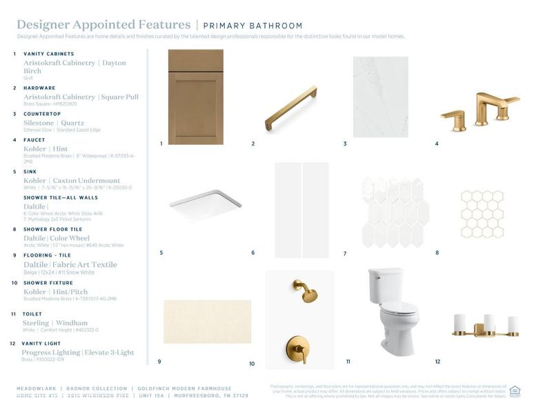 Sample of building materials used in homes in Meadowlark, Murfreesboro (Image 9). Sample of building materials used in homes in Meadowlark, Murfreesboro (Image 9).