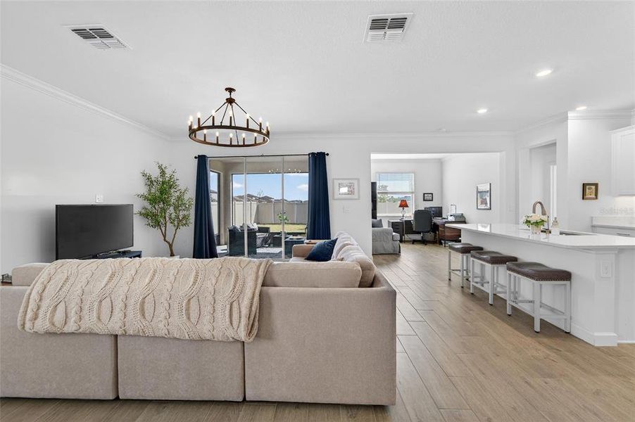 Furnished interior view inside a new home in Southshore Bay Active Adult, Wimauma (Image 57).