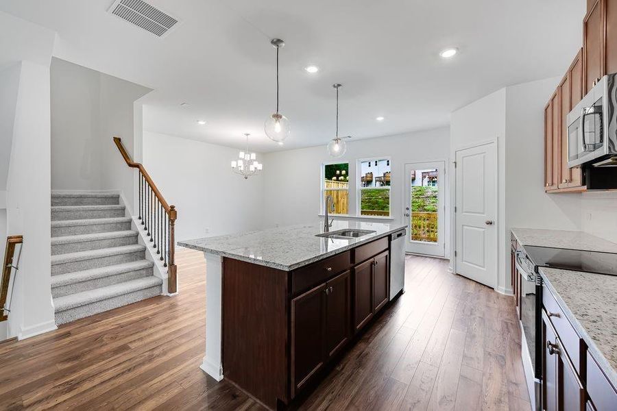 Furnished interior view inside a new home in Auburn Glen Towns, Dacula (Image 8).