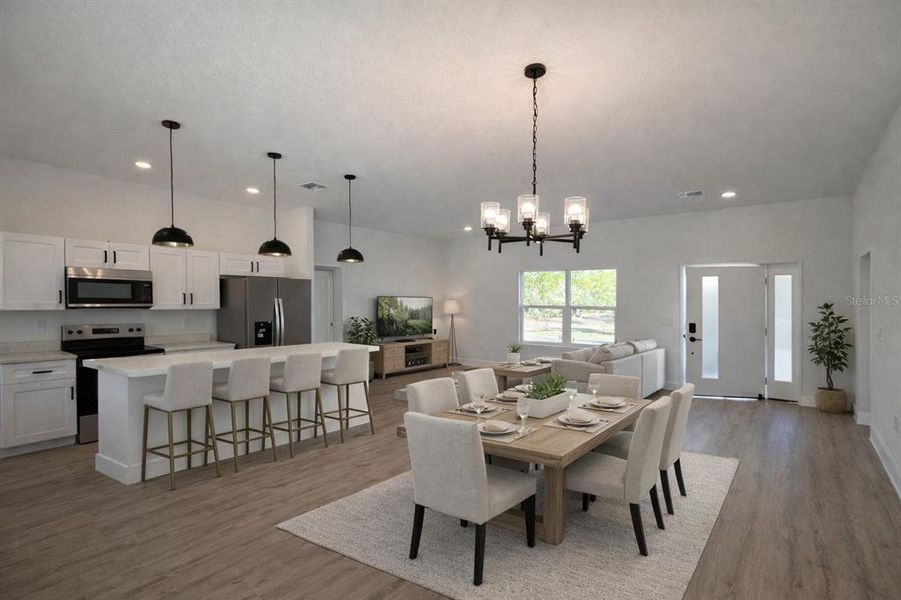 Furnished interior view inside a new home in , Citrus Springs (Image 7).