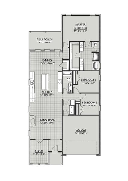 2D floor plan layout for the Boyanci III B by DSLD Homes in Orange Gardens, Orange, TX (Image 2). 2D floor plan layout for the Boyanci III B by DSLD Homes in Orange Gardens, Orange, TX (Image 2).