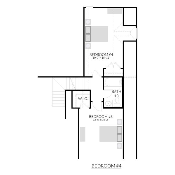 2D floor plan layout of this home in Trinity Ranch, Elgin, TX (Image 4).