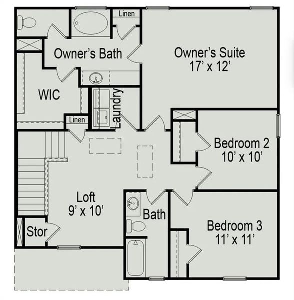 2D floor plan layout of this home in , Dalton, GA (Image 3). 2D floor plan layout of this home in , Dalton, GA (Image 3).