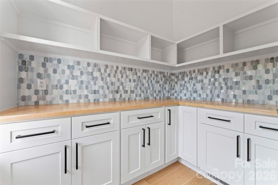 nice walk in pantry w/ storage and counter space