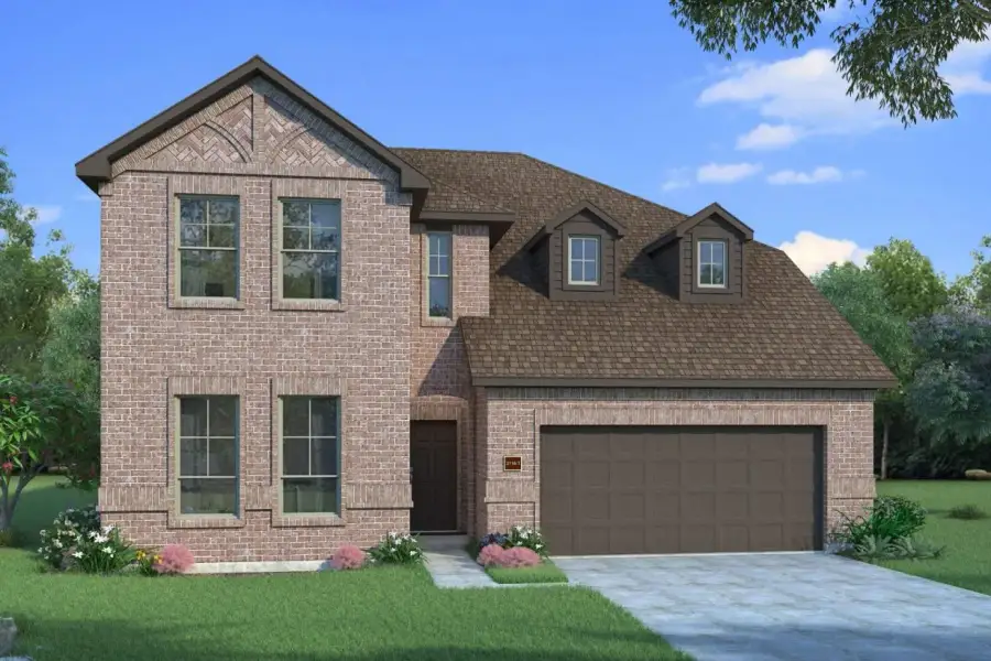 Representative exterior photo of a completed home built from the Trinity Grove Ironwood 2589 by Brohn Homes in Trinity Grove, Spring, TX (Image 2). Representative exterior photo of a completed home built from the Trinity Grove Ironwood 2589 by Brohn Homes in Trinity Grove, Spring, TX (Image 2).