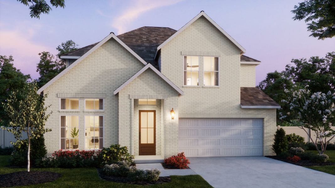 Representative exterior photo of a completed home built from the Orleans II by Normandy Homes in Rainwater Crossing, Celina, TX (Image 20).