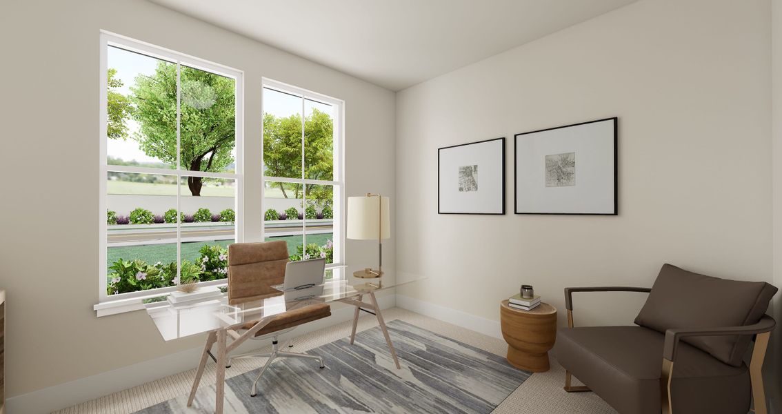 Representative furnished interior of a home built from the Landau by Tri Pointe Homes in Painted Tree, McKinney (Image 8).