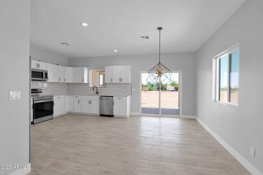 Dinning room and kitchen