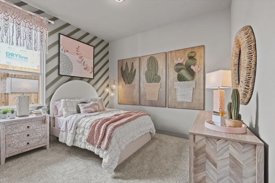 Representative furnished interior of a home built from the Malani by Chesmar Homes in Lakes of Cane Island, Katy (Image 13).