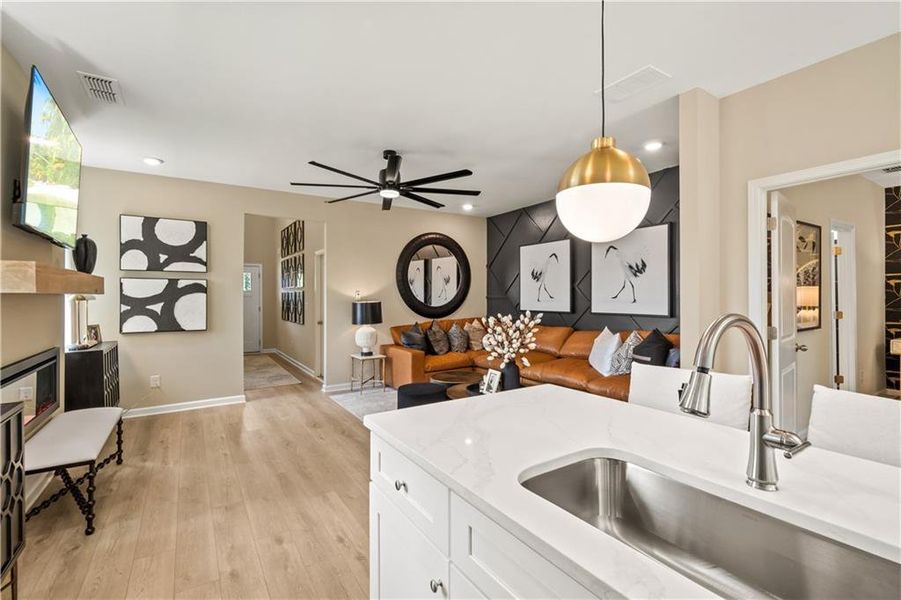 Furnished interior view inside a new home in Enclave at Evergreen, Fairburn (Image 17).