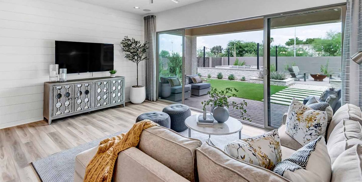 Furnished interior view inside a new home in Legends at Thunderbird, Glendale (Image 26). Furnished interior view inside a new home in Legends at Thunderbird, Glendale (Image 26).