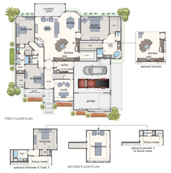 2D floor plan layout for the Medina by Steve Klein Custom Builder in The Ranches at TerraVista, Victoria, TX (Image 3).