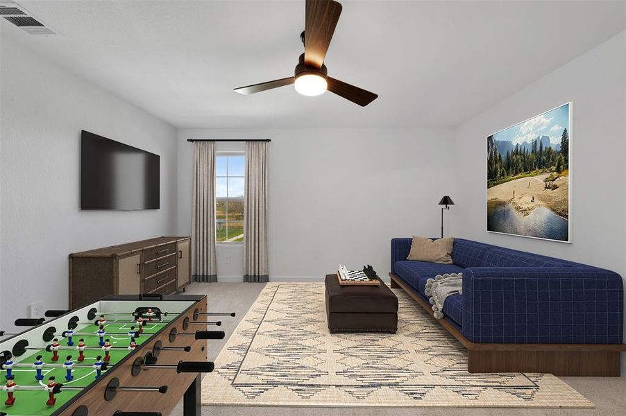 Furnished interior view inside a new home in Aspire at Reunion, Newark (Image 19). Furnished interior view inside a new home in Aspire at Reunion, Newark (Image 19).