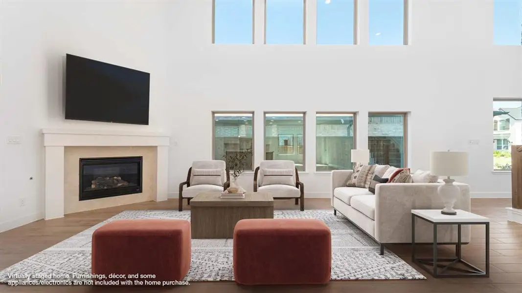 Furnished interior view inside a new home in The Parks At Wilson Creek 40', Celina (Image 8). Furnished interior view inside a new home in The Parks At Wilson Creek 40', Celina (Image 8).