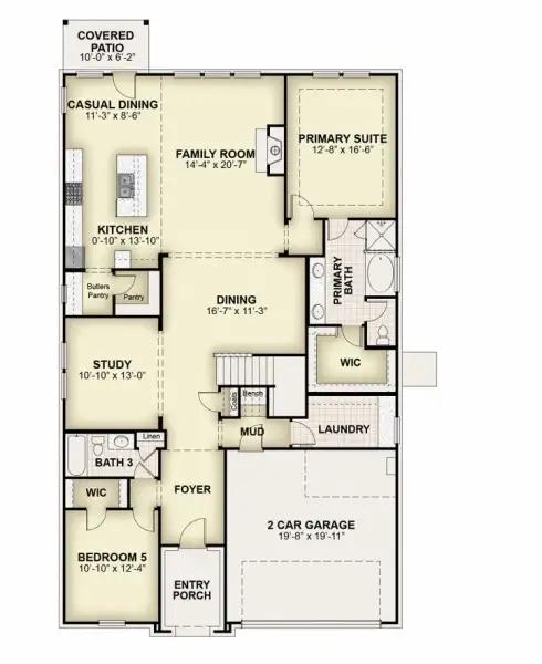 2D floor plan layout for the Hero by Rockwell Homes in Walden Pond, Forney, TX (Image 46). 2D floor plan layout for the Hero by Rockwell Homes in Walden Pond, Forney, TX (Image 46).