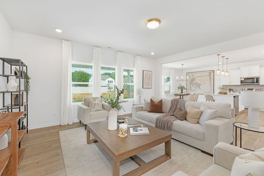 Representative furnished interior of a home built from the Wagner by True Homes in Edgewater - Lakeview Point, Lancaster (Image 11).