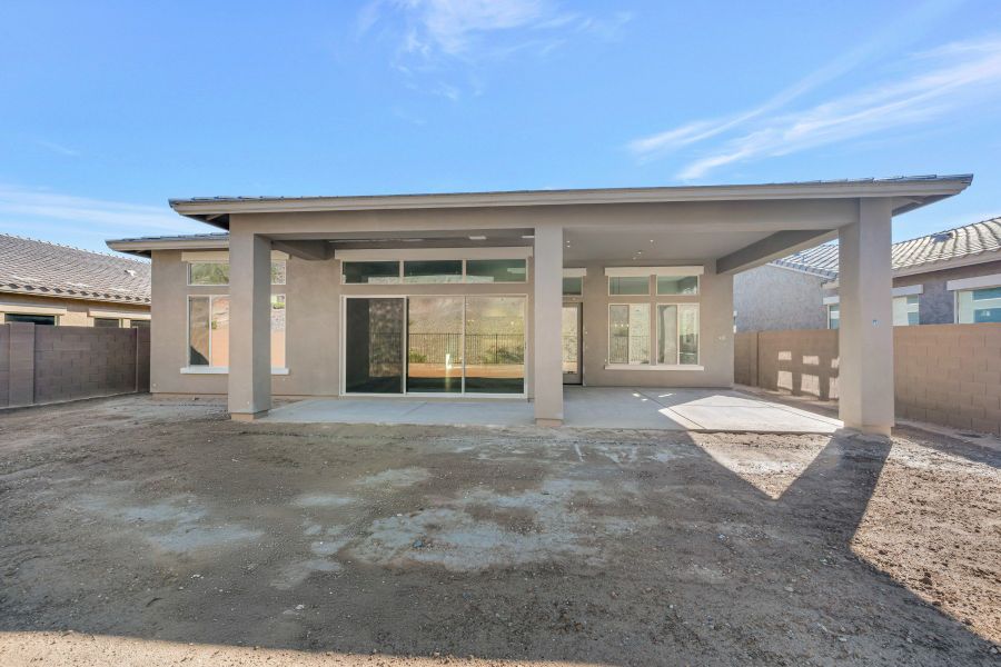 Exterior details and patio area of a home in Meridian at Northpointe at Vistancia, Peoria (Image 3).