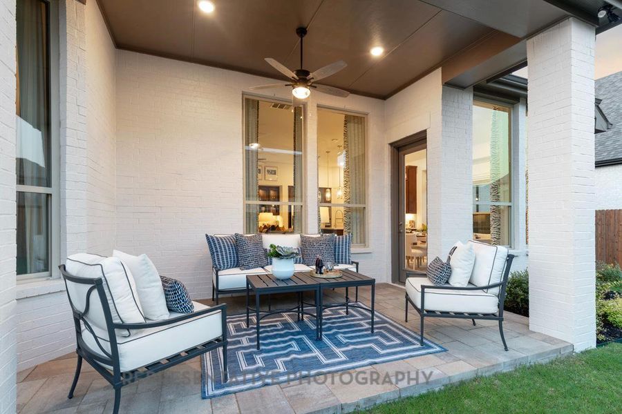 Exterior details and patio area of a home in Wildrye, Waller (Image 2). Exterior details and patio area of a home in Wildrye, Waller (Image 2).