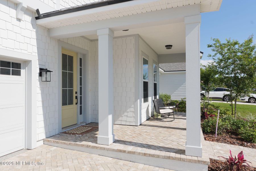 Exterior details and patio area of a home in Seabrook Village at Seabrook, Ponte Vedra (Image 3).