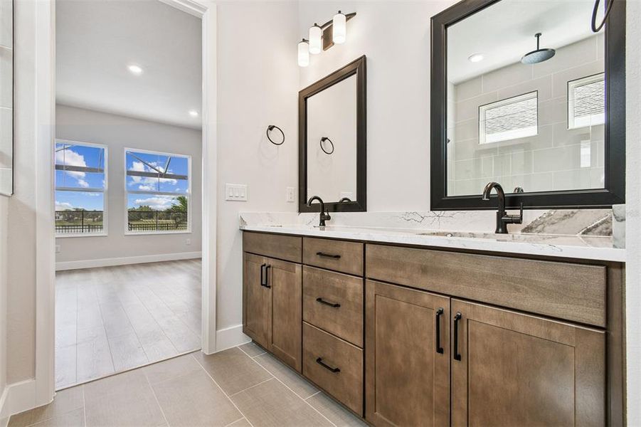 Furnished interior view inside a new home in Emerald Landing at Waterside at Lakewood Ranch – Lake Series, Sarasota (Image 11).