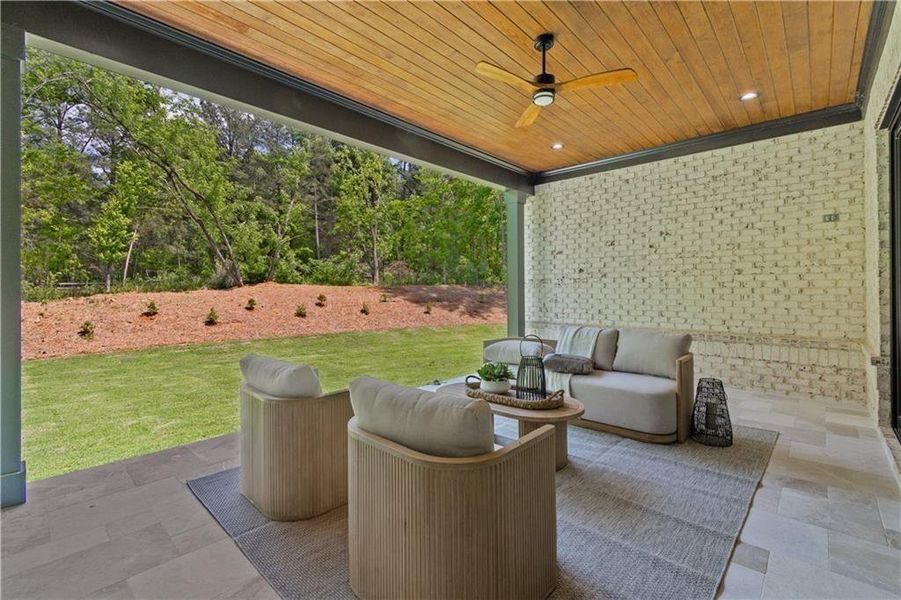Exterior details and patio area of a home in , Alpharetta (Image 38).