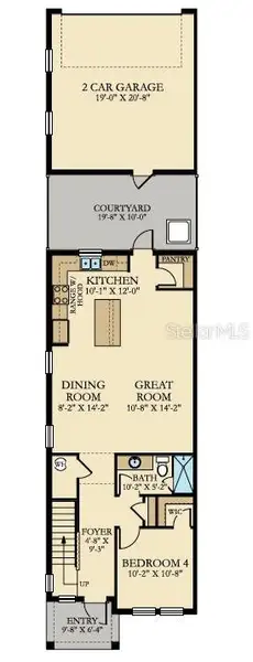 2D floor plan layout of this home in , Orlando, FL (Image 4).