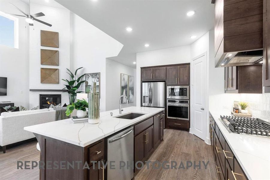 Furnished interior view inside a new home in Trinity Falls, McKinney (Image 3).