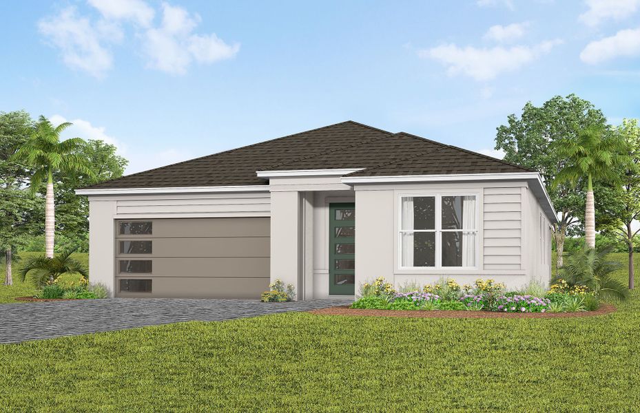 Representative exterior photo of a completed home built from the Coral by Pulte Homes in Lakehaven Estates, Clermont, FL (Image 16). Representative exterior photo of a completed home built from the Coral by Pulte Homes in Lakehaven Estates, Clermont, FL (Image 16).