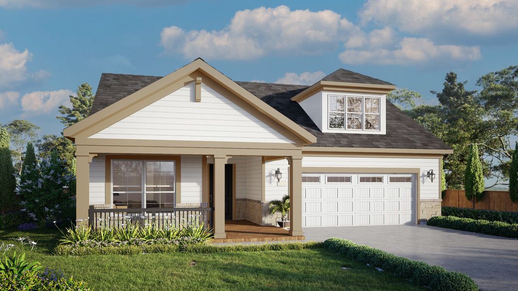 Representative exterior photo of a completed home built from the Portico by Epcon Communities in Winfrey Estates, Tomball, TX (Image 19). Representative exterior photo of a completed home built from the Portico by Epcon Communities in Winfrey Estates, Tomball, TX (Image 19).