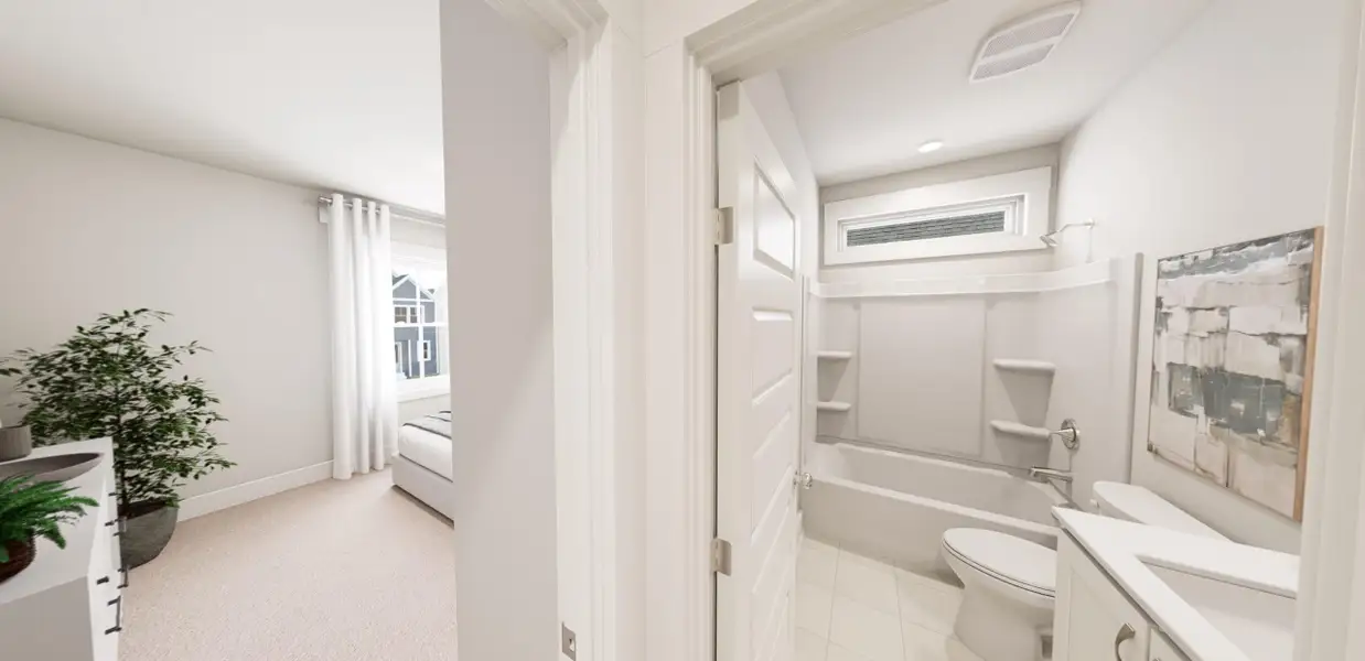 Representative furnished interior of a home built from the Warm as This by Garman Homes in Ponder, Wendell (Image 9).