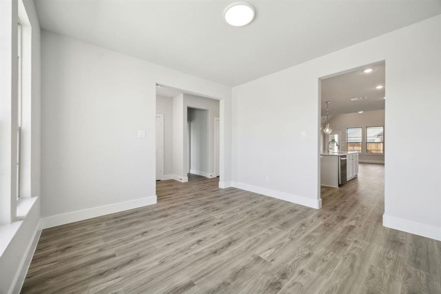 Unfurnished room featuring light hardwood / wood-style flooring