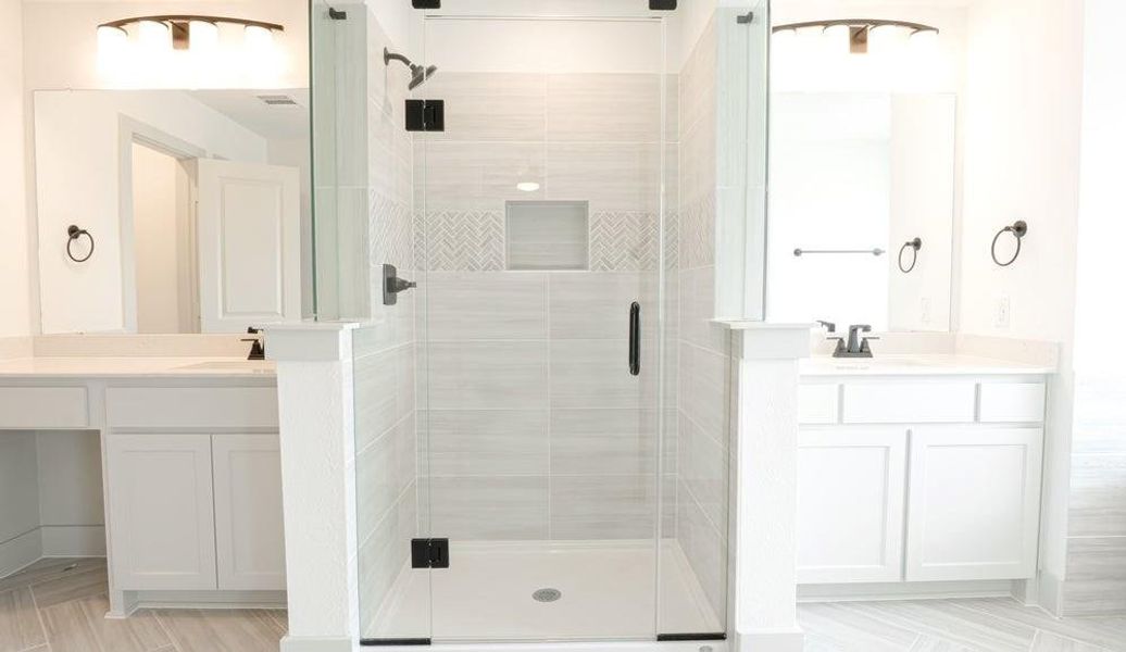 Furnished interior view inside a new home in The Abbey at Mercer Crossing, Farmers Branch (Image 12).