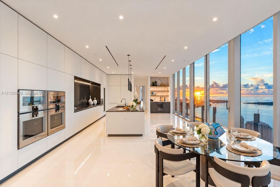 Furnished interior view inside a new home in , Miami (Image 33).