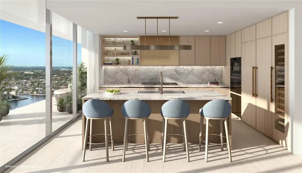 Furnished interior view inside a new home in , Pompano Beach (Image 10).