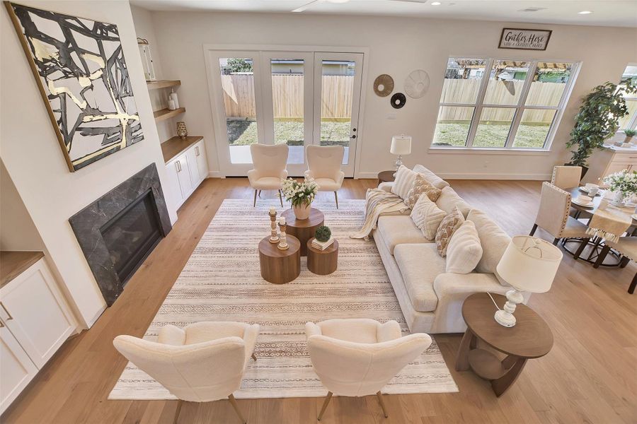 Furnished interior view inside a new home in , Houston (Image 45).