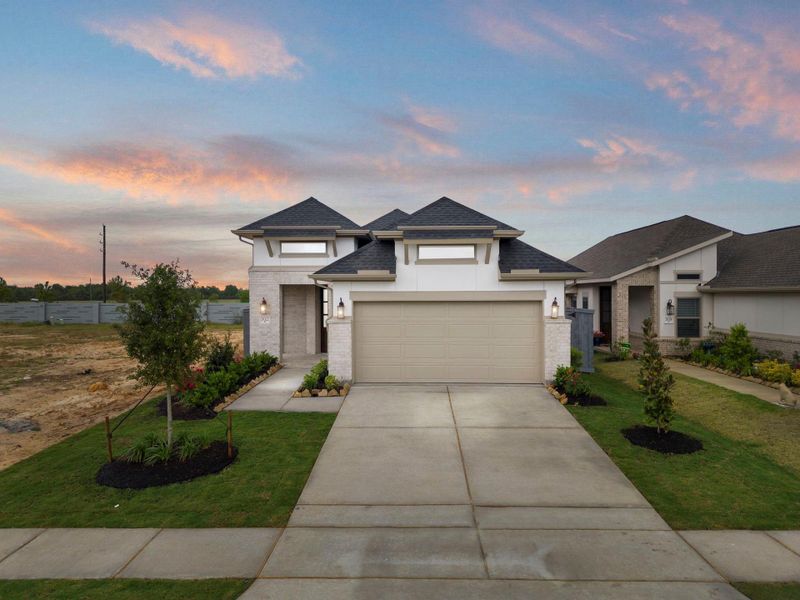 Front exterior of a new home in Jubilee, Hockley, TX, highlighting curb appeal (Image 20).