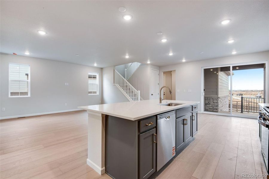Furnished interior view inside a new home in Painted Prairie, Aurora (Image 10).