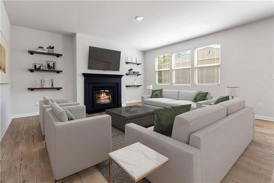 Furnished interior view inside a new home in , Atlanta (Image 30).