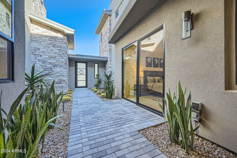 Front entry courtyard