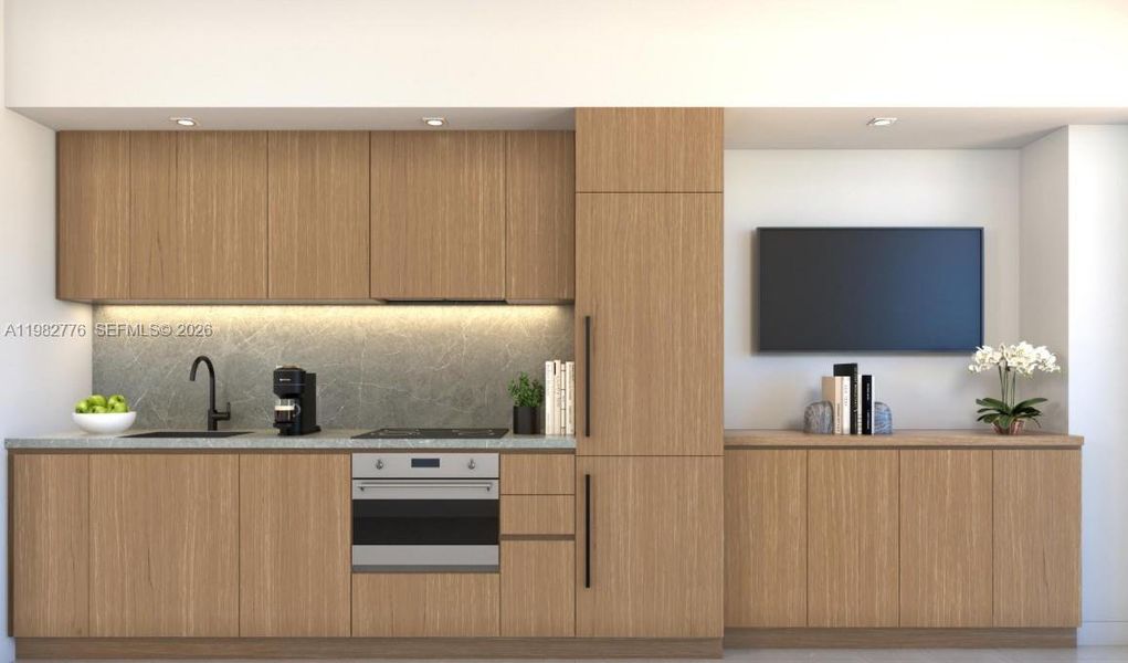 Furnished interior view inside a new home in , Miami Beach (Image 5).