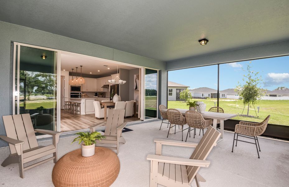 Exterior details and patio area of a home in Marion Ranch, Ocala (Image 3).