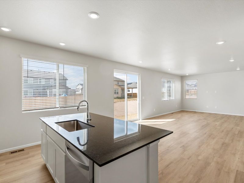 Furnished interior view inside a new home in Meridian Ranch, Peyton (Image 5). Furnished interior view inside a new home in Meridian Ranch, Peyton (Image 5).