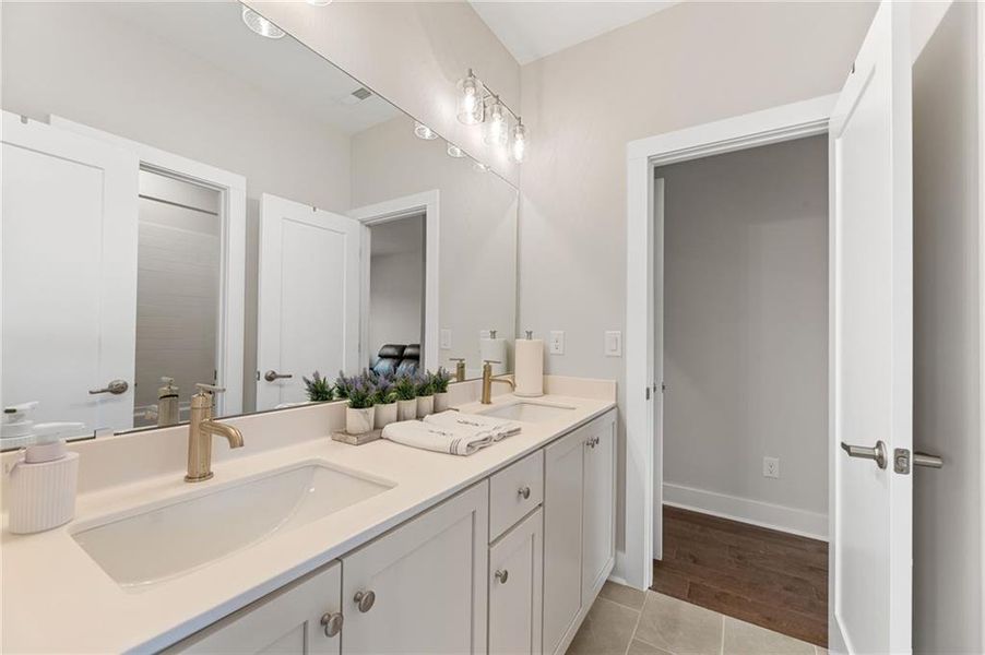 Furnished interior view inside a new home in Settingdown Farms, Cumming (Image 16).