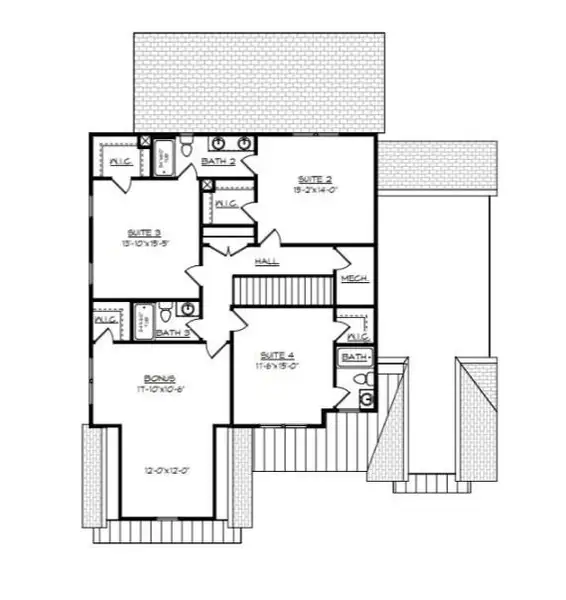 2D floor plan layout of this home in , Clover, SC (Image 3).
