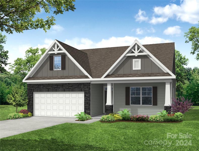 Homesite 15 features a Stanley C floorplan with front load garage.